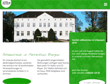 Tablet Screenshot of herrenhaus-blengow.de